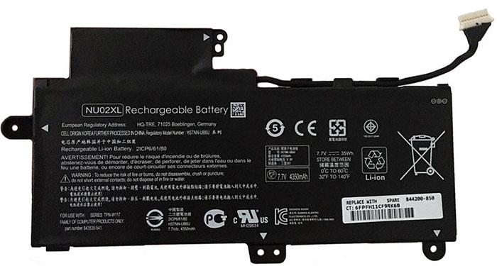 Recambio de Batería para portátil  HP NU02XL