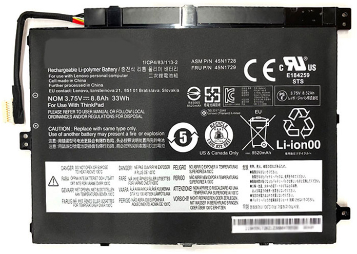 Recambio de Batería para portátil  LENOVO Thinkpad-10-20C3-001QAU